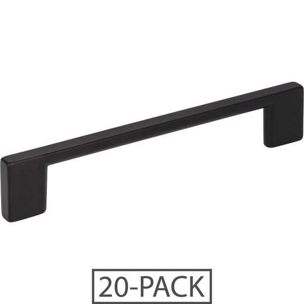 Jeffrey Alexander of the 128 mm Center-to-Center Matte Black Square Sutton Cabinet Bar Pull 20PK 635-128MB-20